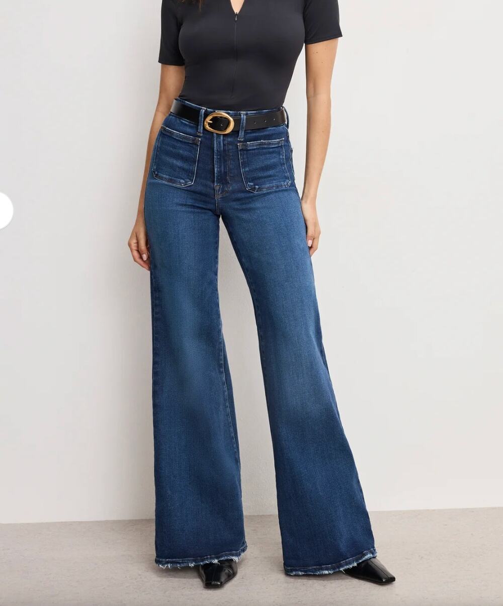 GOOD AMERICAN good waist palazzo jeans size 6/28